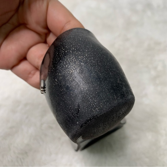 Mini Melissa Girl's Black Ultragirl Garden Floral Slip On Flat Shoes Size 8-9 - Picture 6 of 13